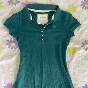 American Eagle Emerald Green Polo Tee